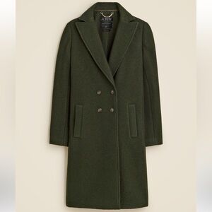 J. Crew Women's Forest Green Boiled Wool Coat